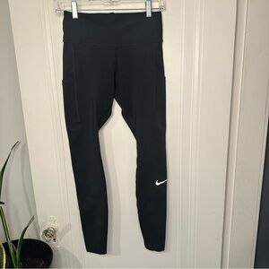 Nike Dri-Fit Running black leggings with drawstring and vented calf